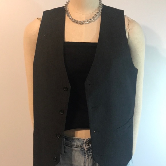 collezione Jackets & Blazers - Pinstripe Black Vest unisex fit